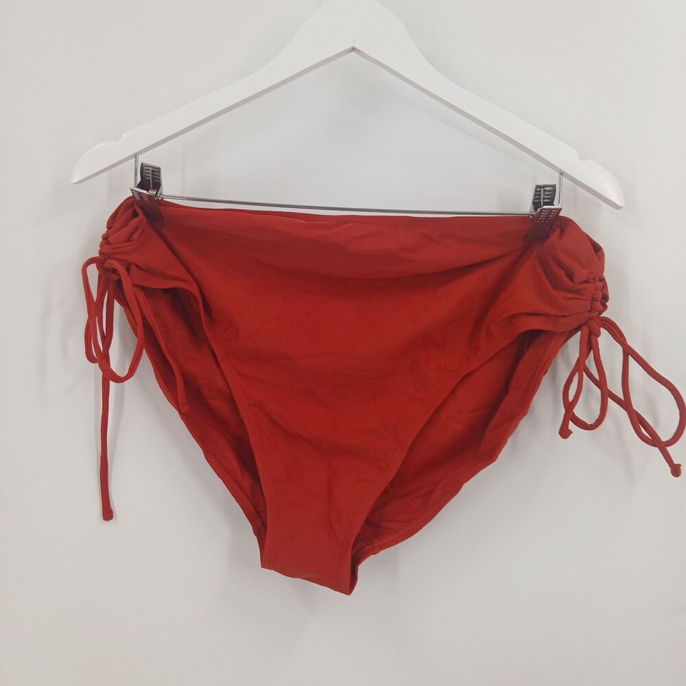 womans time and tru plus size 1x 16w-18w burnt orange swim bottom bikini